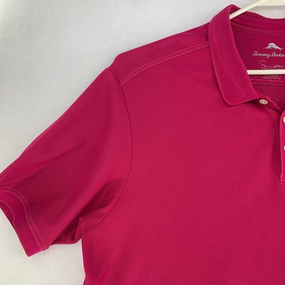 Tommy Bahama Men's Supima Cotton Short Sleeve Pink Polo Size 2XL - Picture 3 of 14